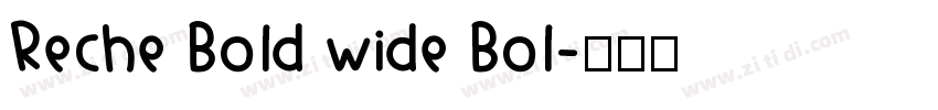 Reche Bold wide Bol字体转换